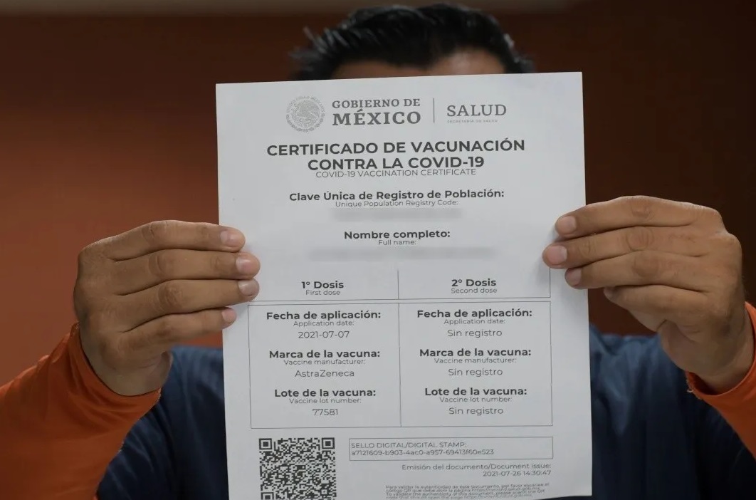 Por 3 mil 500 pesos te ofrecen certificados de vacunación falsos