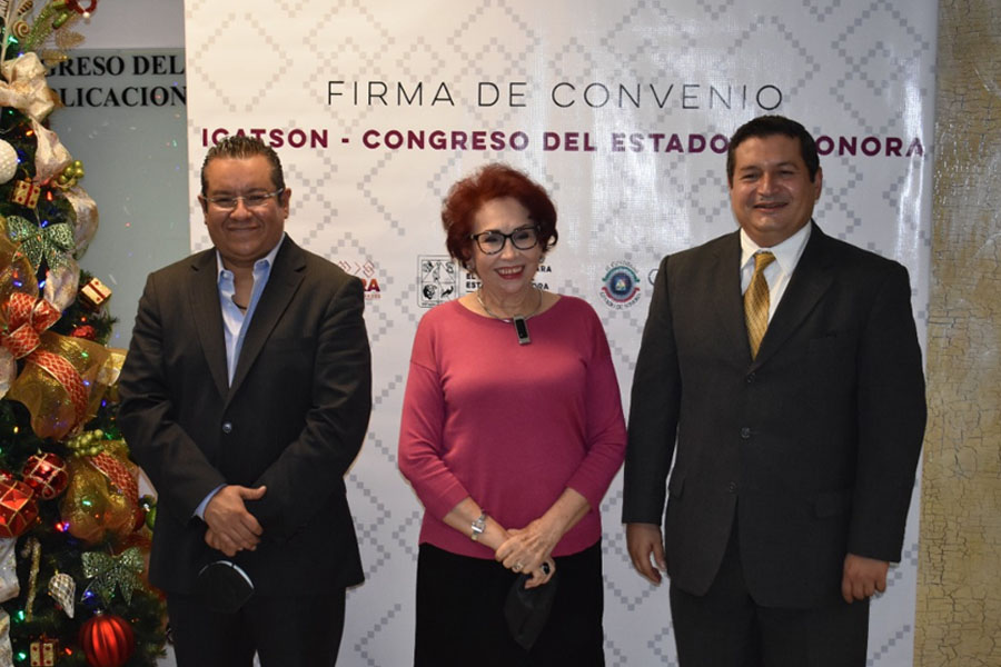 Firman convenio de colaboración ICATSON y Congreso del Estado 
